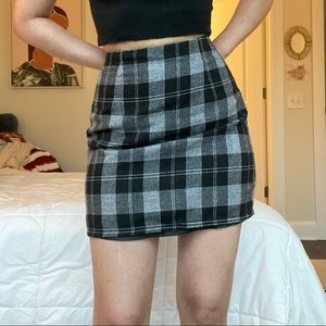 Plaid Pencil Skirt